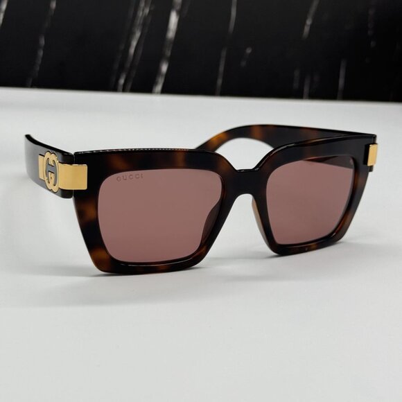 NEW GG1689S 002 GUCCI SUNGLASSES HAVANA WOMEN EYEWEAR GUCCI - Picture 12 of 16